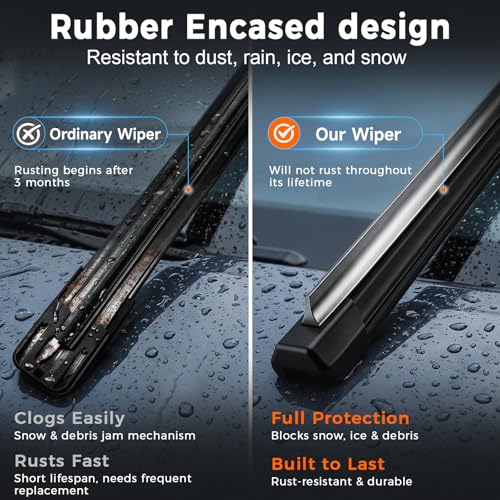 Image of AUTOBOO PLUS 20 inch + 20 inch All-Season Windshield Wiper Blades (Pack of 2)