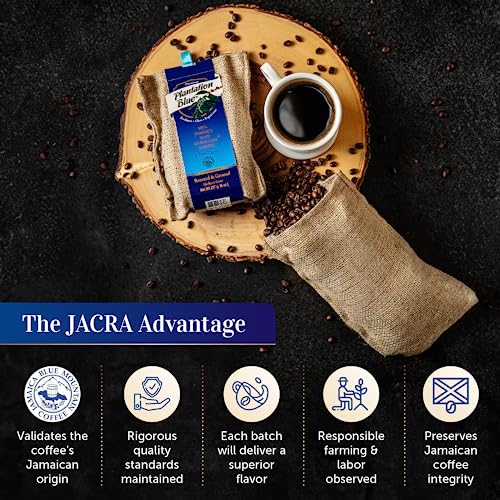 PREMIUM PLANTATION BLUE TRADITION CLASS EXPERIENCE 100% Blue Mountain Coffee Jamaica, Medium Roasted & Ground (8oz)