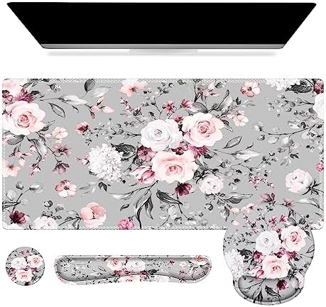 iCasso Large Mouse Pad Wrist Support Set, 4in1 XXL Big Mousepad +...