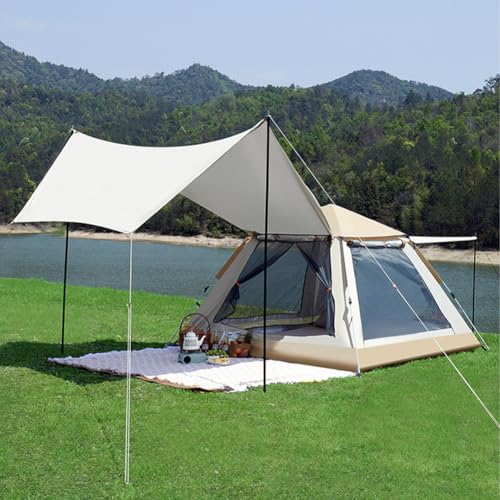 Carpa familiar camping con toldo 10m2 ventilación 4 lados miniatura 1