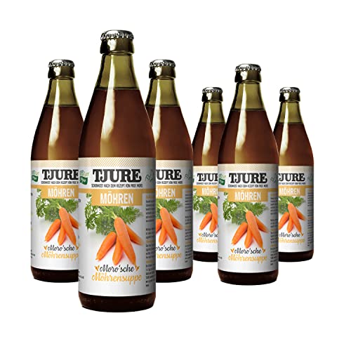 Tjure Morosche Karottensuppe Hund & Katze | 6 x 320 ml | Ergänzungsfuttermittel auf Karottenbasis | Zur Ergänzung der Fütterung in besonderen Phasen | Ohne Zusatzstoffe