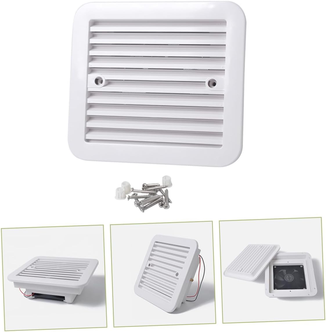 8-inch 12v Rv Roof Ventilation Fan with Blades, Quiet Bathroom Exhaust Air Vent Fan Replacement for Campervan and Garage Ventilation