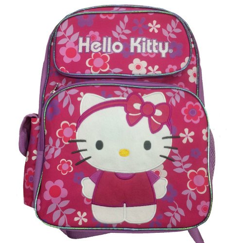Hello Kitty: Mochila grande de 40 6 cm  diseño de flores