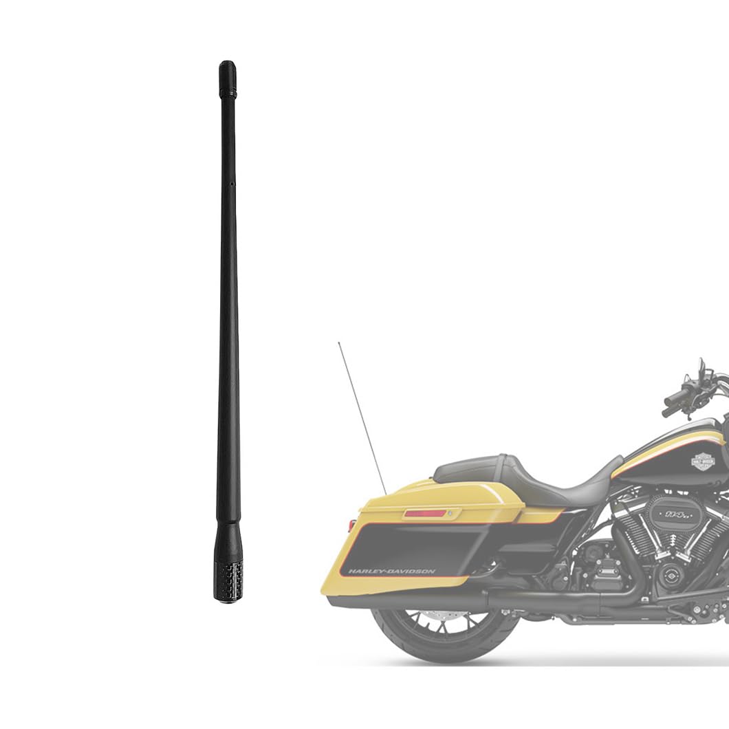 Motorcycle Radio Antenna Fit for Harley Davidson Motorcycles All Models 1998-2023 | Optimized AM/FM Radio Reception | 12.5" Flexible Durable Rubber Antenna, Direct Replacement Antenna
