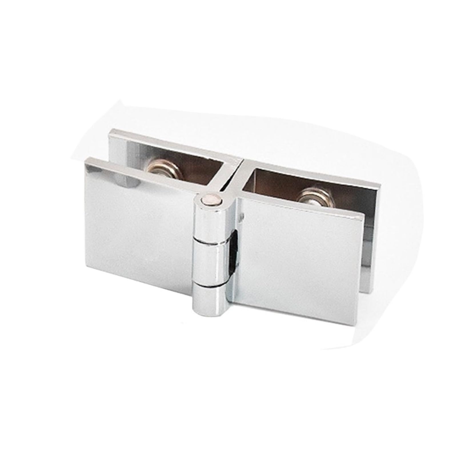 Alnaeson 180 Degrees Glass Door Hinge 1Pcs Bathroom Furniture Cupboard 90 180 Degree Glass Clamp Door Hinge Cabinet Bilateral Clip For Glass Cabinetss(180 Degrees)