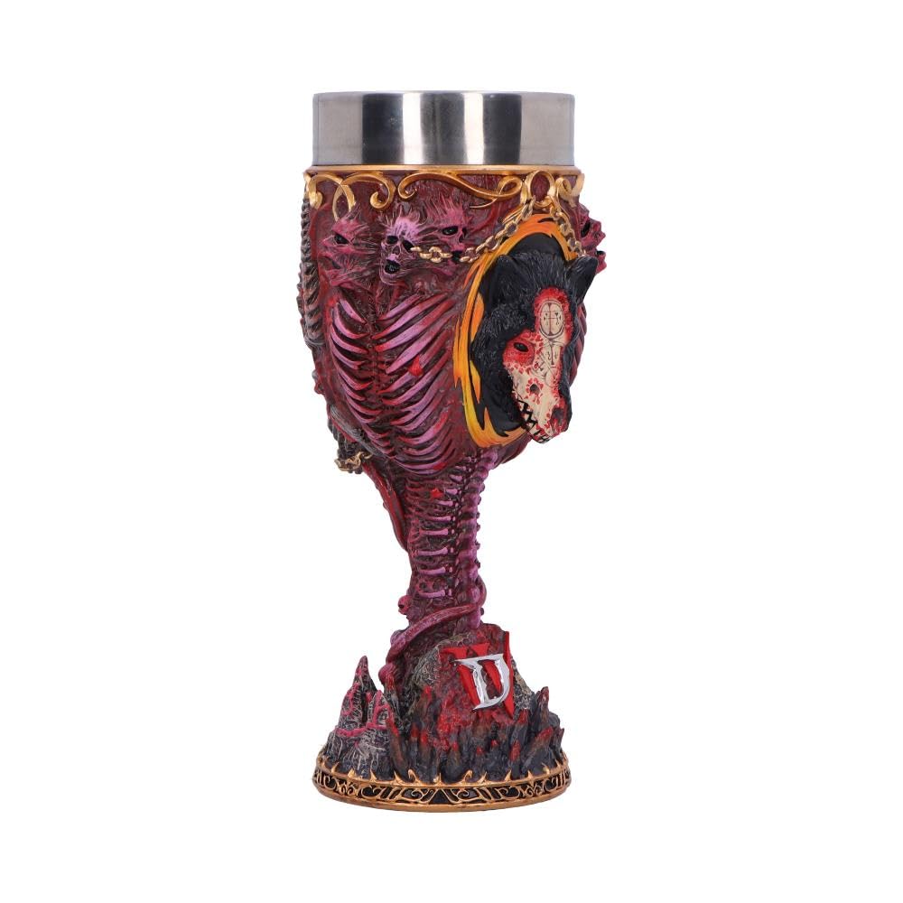 Nemesis Now Diablo IV Mephisto Calice, Dark Fantasy Drinkware, Merchandise e regali Diablo IV da collezione