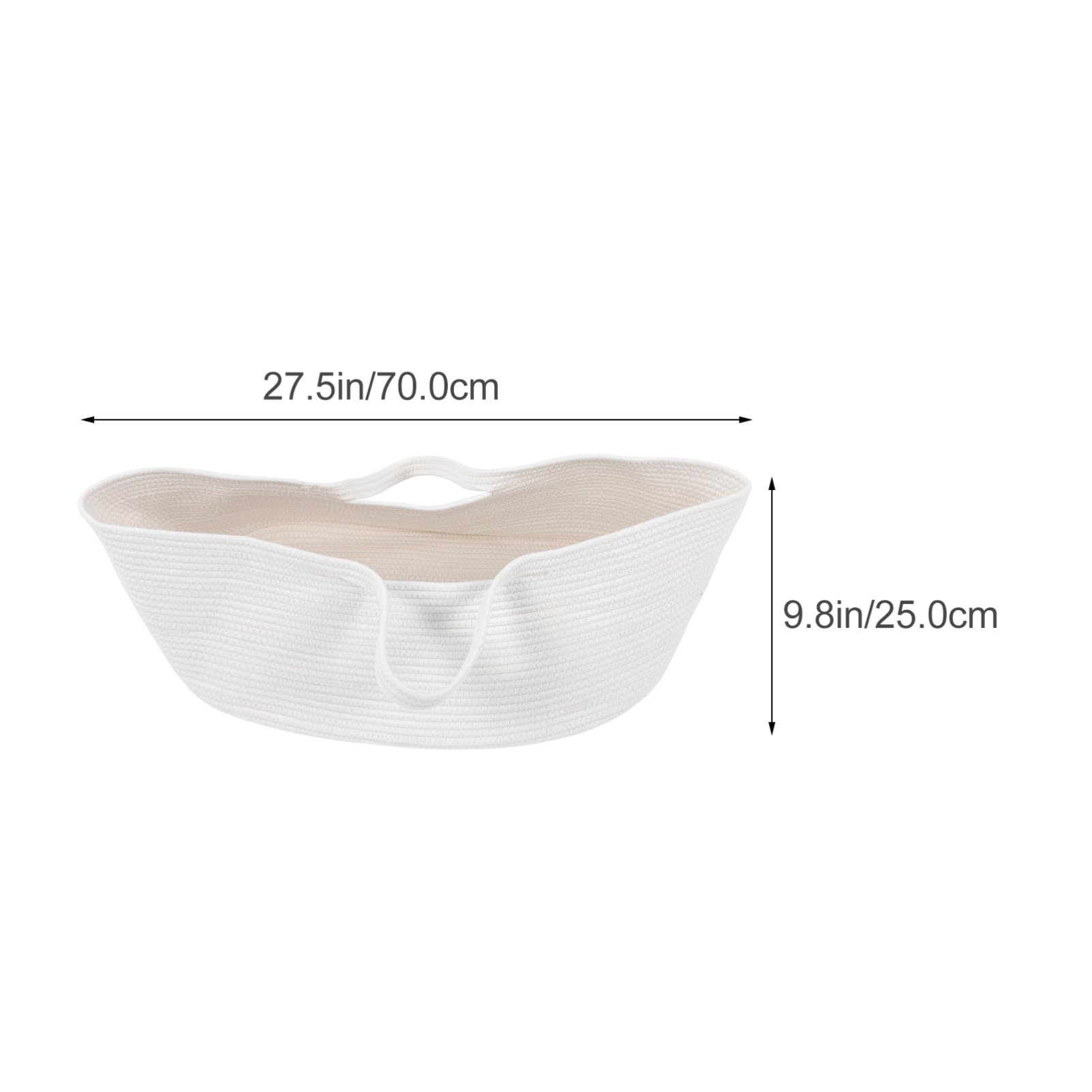 Cesta de Almacenamiento de Tela para Ñiño Beige de Cuerda de Algodón