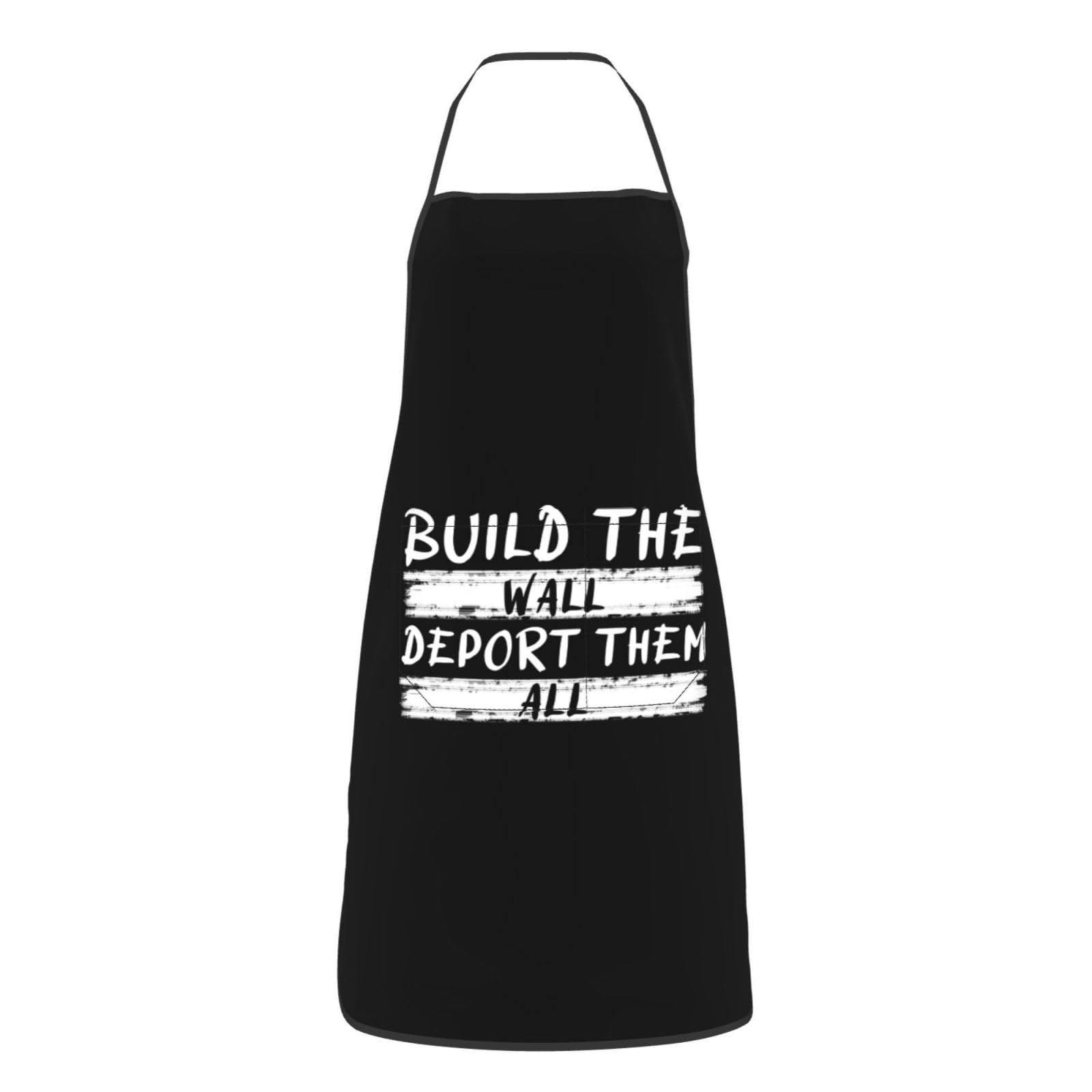 nopicsn Build The Wall Deport Them All Apron for cooking with Pockets Women Men Kitchen Chef Funny Aprons