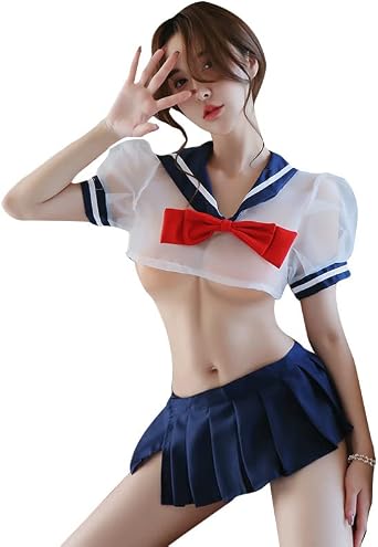 Sexy Uniform, White T-back Included, Mini Skirt, Cosplay, Womens, Sexy Lingerie, Innerwear, Extraordinary, Temptation, Final Item