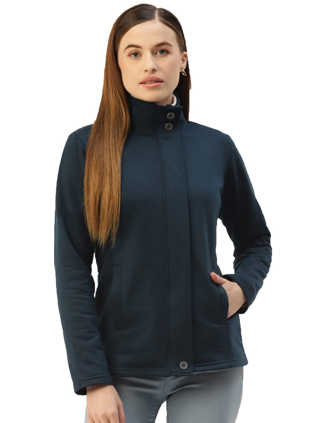 BRINNSWomen's Fleece Solid Sweatshirt