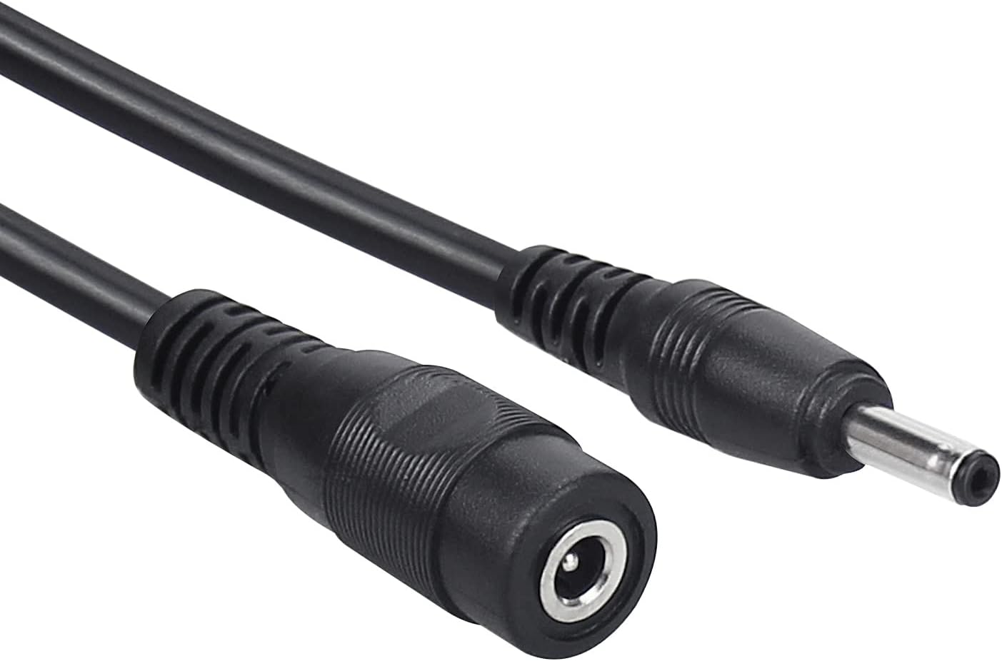 Close-up of 3.5mm x 1.35mm DC barrel connectors