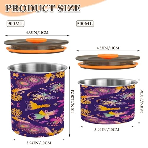 Envase hermético de acero inoxidable para café Blueangle 500ml miniatura 2
