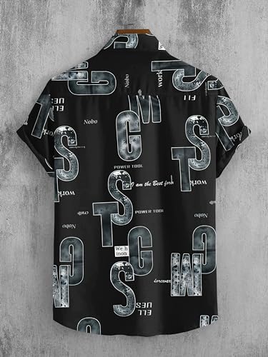 Image of Men Stylish Premium Branded Typography Print Festival Printed Cotton Stretchable Fabric Slim Fit Half Sleeve Cut Away Collar Casual Shirt