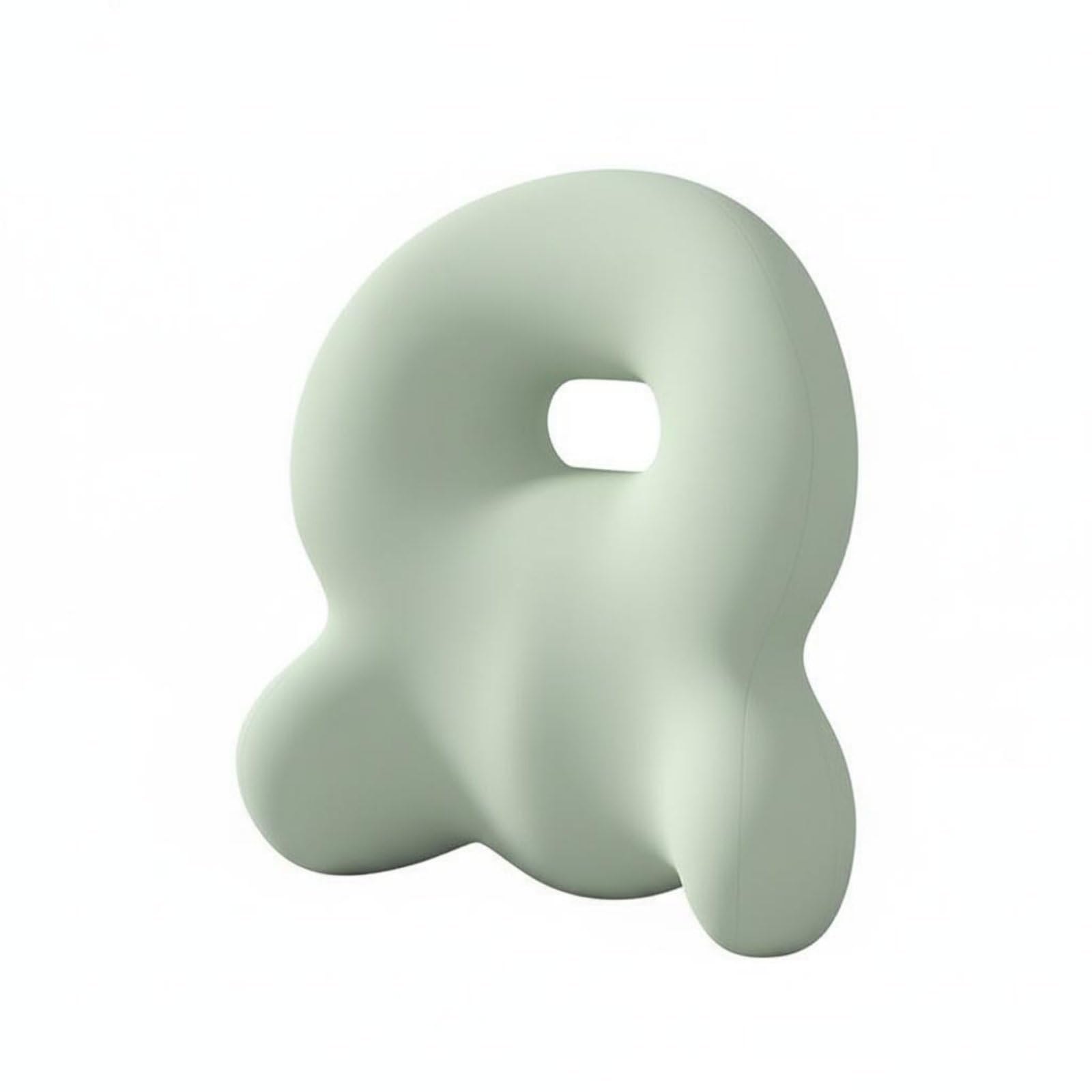 Cojín Lumbar Ergonómico Almohada de Respaldo Soporte de Espalda Cojín de Silla Que Mantiene la Forma Durante Todo el Día Adecuado para Oficina Conducción Estudio Viaje, Gris+Verde