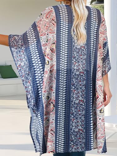 Image of Women's Kimono Beach Cover up for Summer Bathing Suits Cardigans Casual Loose Swimwear 2026