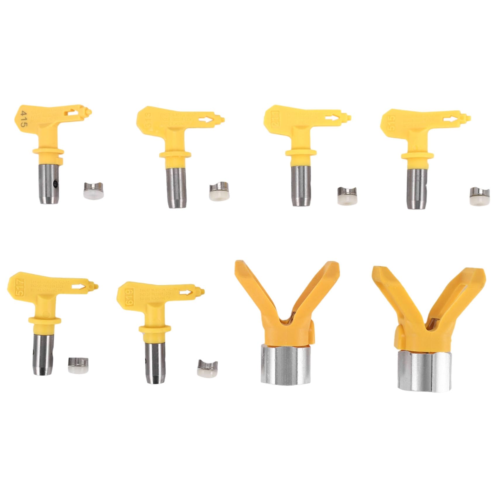 tiyao Airless Paint Nozzles Set,Reversible Tips Airless Paint Sprayer Nozzle Tips Airless Sprayer Spraying Parts