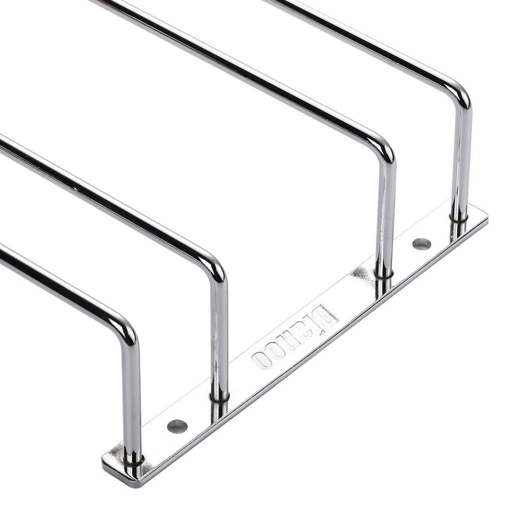 Support De Verres à Vin Sous Placard 27cm 3 Rangées - Finition Chromée Élégante