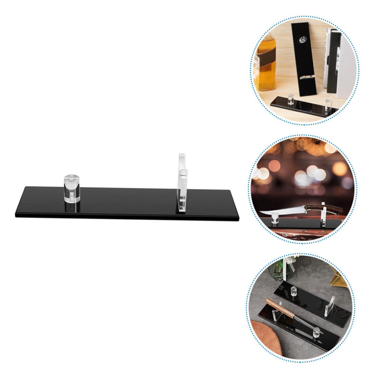 JECOMPRIS Transparent Acrylic Cutter Display Holder Convenient Cutter Rack for Organized Storage Sturdy Display Stand for Kitchen Shop Use Scratch Resistant Design Clean Aesthetic