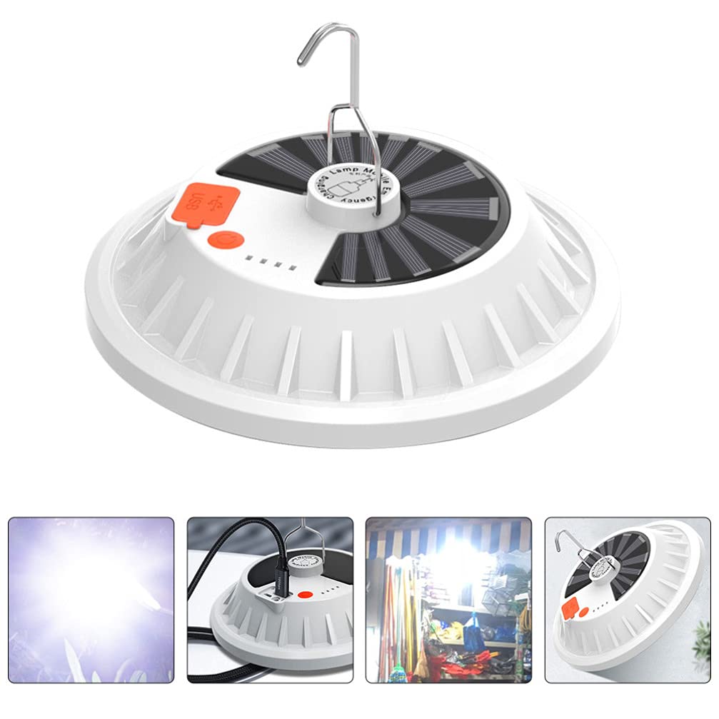 Latarnia kempingowa, latarnia kempingowa LED lampa słoneczna oświetlenie namiotu z hakiem wisząca lampa awaryjna do awaryjnego domu Camping piesze wycieczki