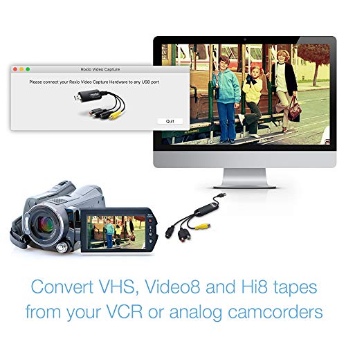 Roxio Easy VHS to DVD for Mac VHS, Hi8, V8 Video to DVD or Digital Converter UPhoto