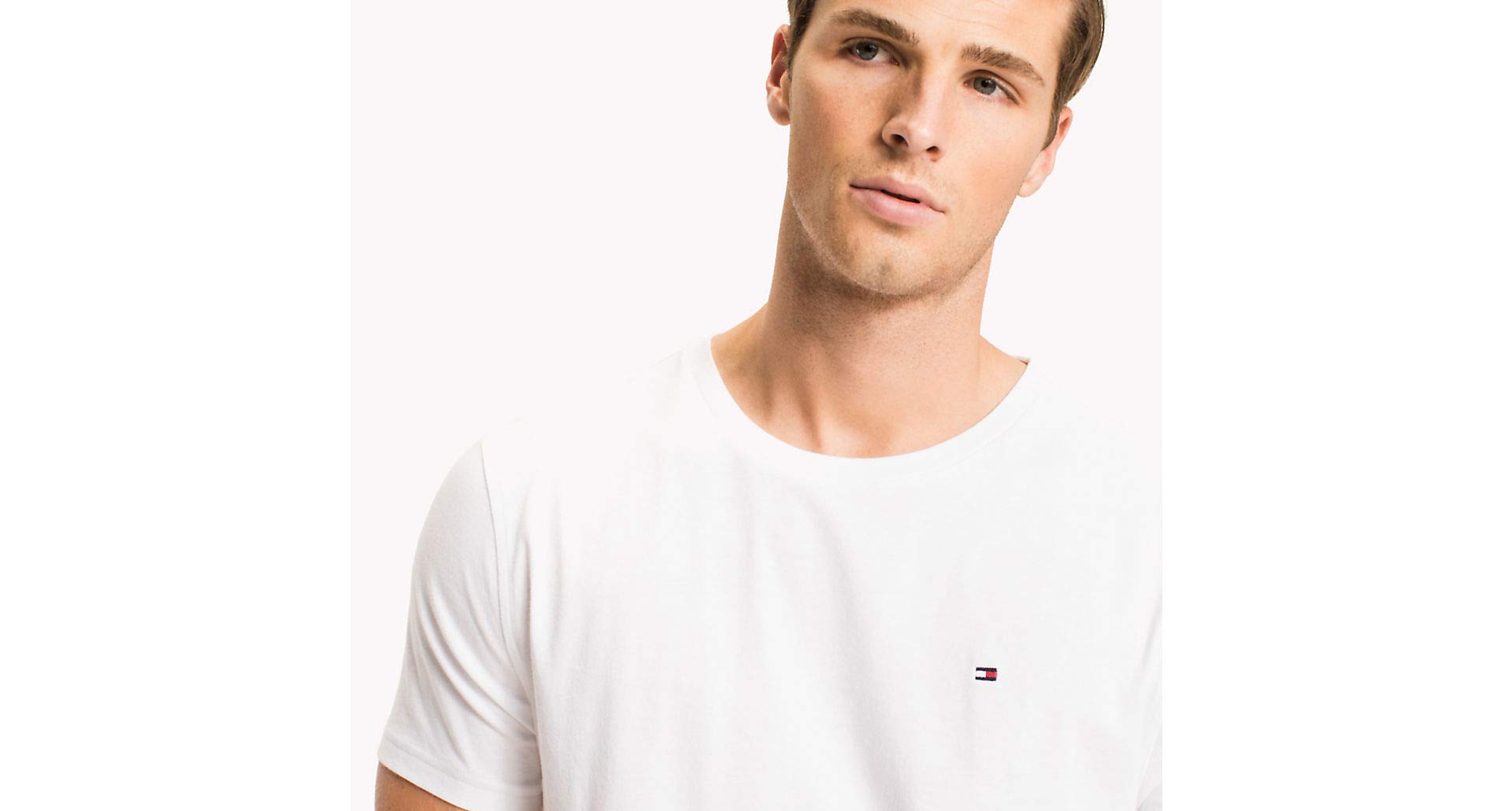 Tommy Hilfiger Męski T-shirt z krótkim rękawem, okrągły dekolt