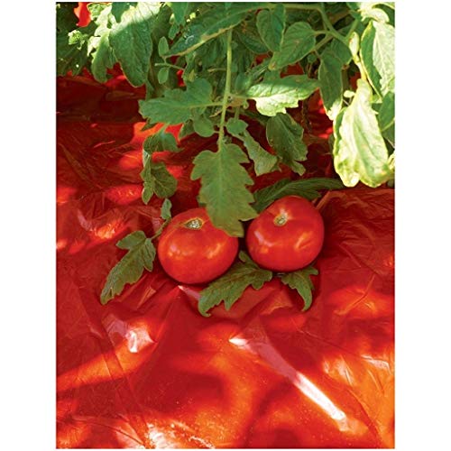 WGD Dimo 1pcs 5~50m Red Planting Mulch Film, Width:1.2m More Efficient Vegetable Crops Grow Film, Greenhouse Agriculture Film Plants Care Cover (Size : 20Meters)