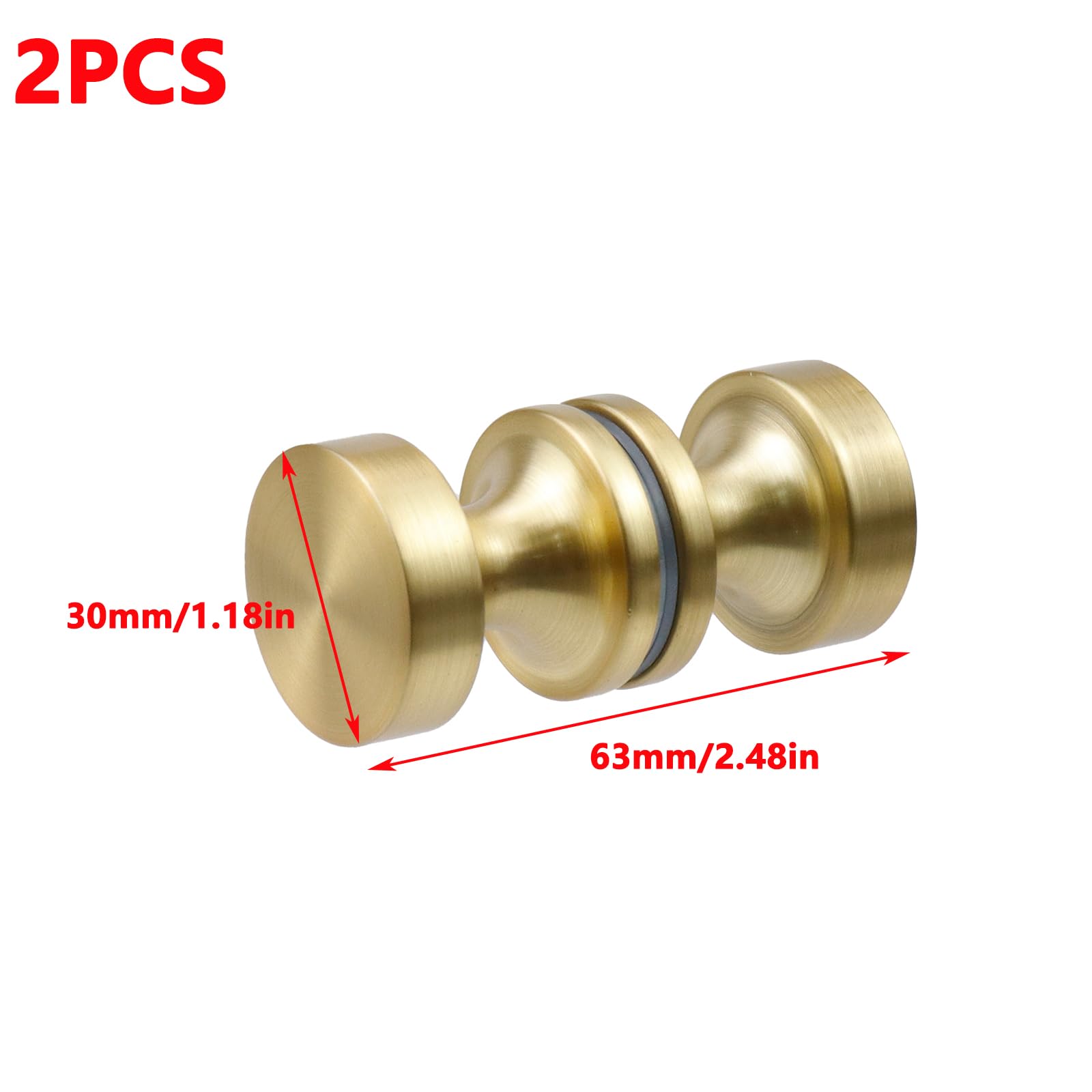 Gold Shower Door Knobs - Aluminum Alloy -2