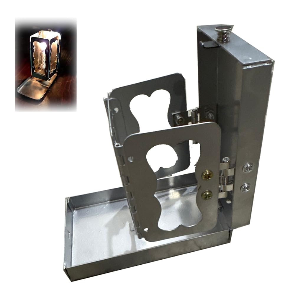 HADAVAKA Folding Candle Lantern, 2PCS, Windproof, Portable, Vintage, Outdoor, Adventurous, Iron, 10*6*4cm/3.9*2.3*1.5in