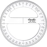 Transferidor Acrílico 360° 10 cm 8310 , Trident, Incolor