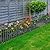 Skcoipsra 10 Pack Garden Animal Barrier Fence, 17in(H) x 10ft(L) Decorative Garden Ground Stakes Fence, Rustproof Metal Fencing for Yard, Dog Rabbits Wire Section Garden