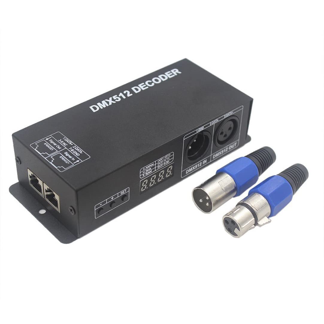 DMX Decoder Controller RGB Led Strip Light Driver Dimmer Module Dmx512 Dc12v-24v 4 Channel with Display, DMX Decoder,DMX Controller,RGB DMX Decoder,Led DMX Decoder,Led Driver