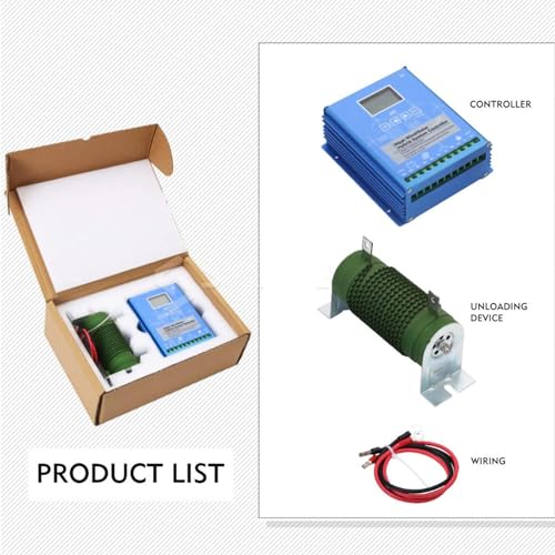 Kit generador de turbina eólica con Controlador de Carga, Equipo productor de Electricidad Vertical, Controlador de Carga híbrido eólico-Solar de 12000 W para turbina eólica y Panel Solar, r