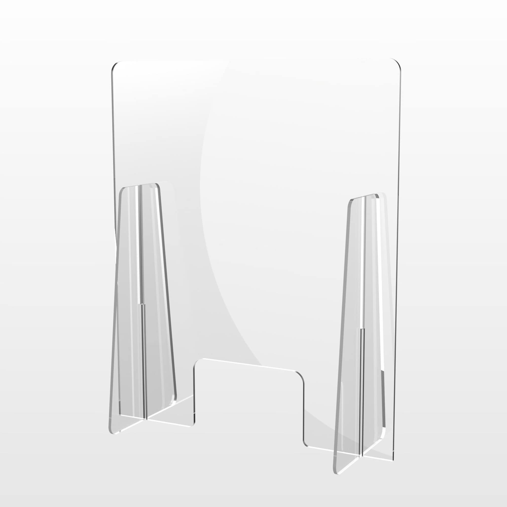 BARRIERA IN PLEXIGLASS | Varie Dimensioni | Plexiglass 5 mm | Protezione da Bancone Scrivania | OTTIMA QUALITÀ | MADE IN ITALY (L 100 x A 75)