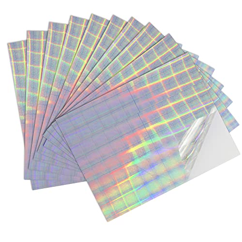 Rainbow Printable Vinyl Sticker Paper 10 Sheets Holographic Waterproof Decal Paper,Self-Adhesive Labels Crafts,Dries Quickly Tear Resistant-For Any Epson Hp Canon Sawgrass Inkjet Printer #TOP1