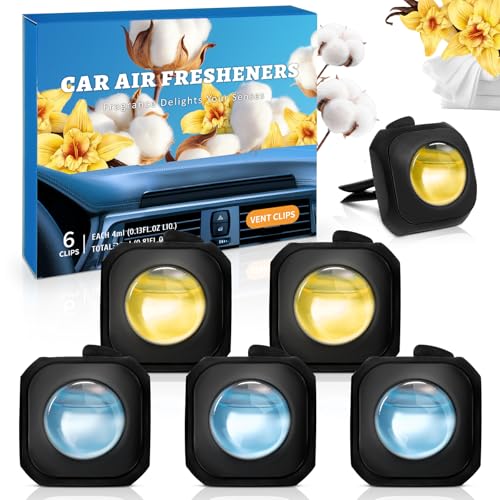 SCENTORINI Parfum Voiture, Parfum Pour Voiture, Arôme Coton et Vanille Avec Clip d'Aération, Désodorisants Pour Auto, Diffuseur pour L'Intérieur, Elimine...