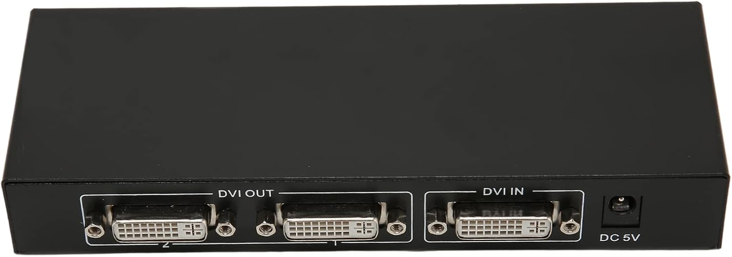 1 in 2 Out DVI Splitter, 2 Port DVI Dual Monitors Distribution