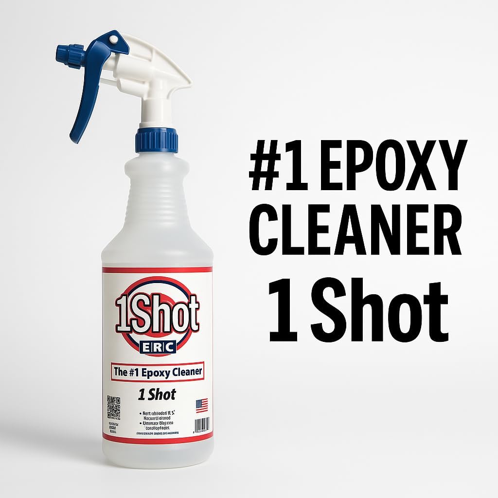 ERC #1 Epoxy Cleaner – 1 Shot 32 oz Spray Bottle | Pre-Diluted & Ready-to-Use | Helps Remove Oil & Grime | No Haze or Sticky Residue | For Epoxy Floors |*Results depend on topcoat condition