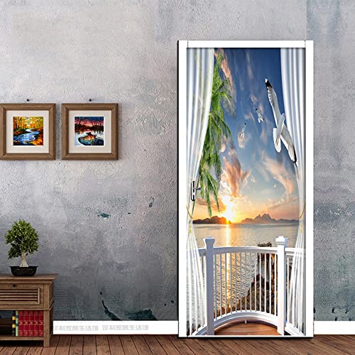 Materiale del Poster per Porta: Realizzato in vinile impermeabile, questo adesivo per porte è durevole, resistente alla pressione e facile da pulire. Il materiale è ideale per ambienti come bagni e cucine, dove resistenza all'umidità e alla sporcizia è fondamentale, e offre una lunga durata nel tempo