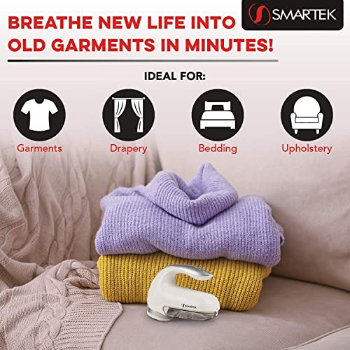 Image of Smartek Fabric Shaver Fuzz Remover, Electric Lint Remover for Clothes, Sweater Shaver to Remove Pilling, Couch Cleaner