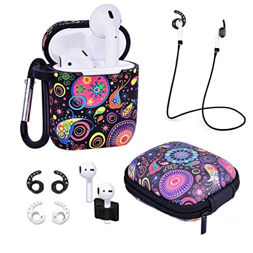 Airpods Case - Airspo 7 in 1 Airpods Accessories Set Compatible with Airpods