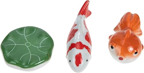 Sewroro 3 piezas de bola de cerámica flotador de pecera, peces de acuario artificiales, decoración de acuario, adorno flotante de animales marinos