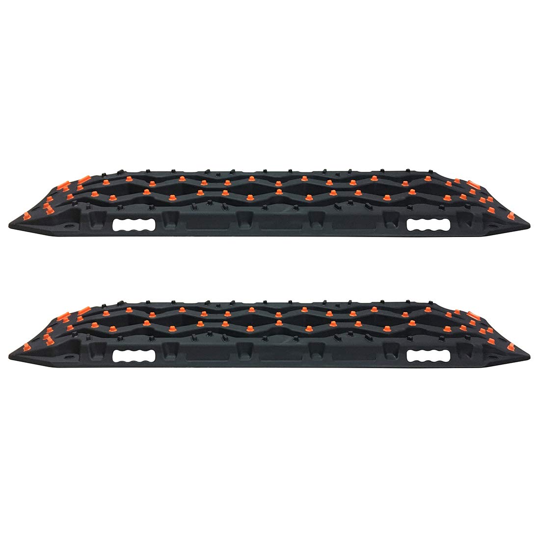Piste di Recupero Traction Tappetino da Trazione Track Pneumatici Scaletta Emergency Recupero Piste per Sabbia, Neve, Fango, Intrappolato 2 Pcs Nero