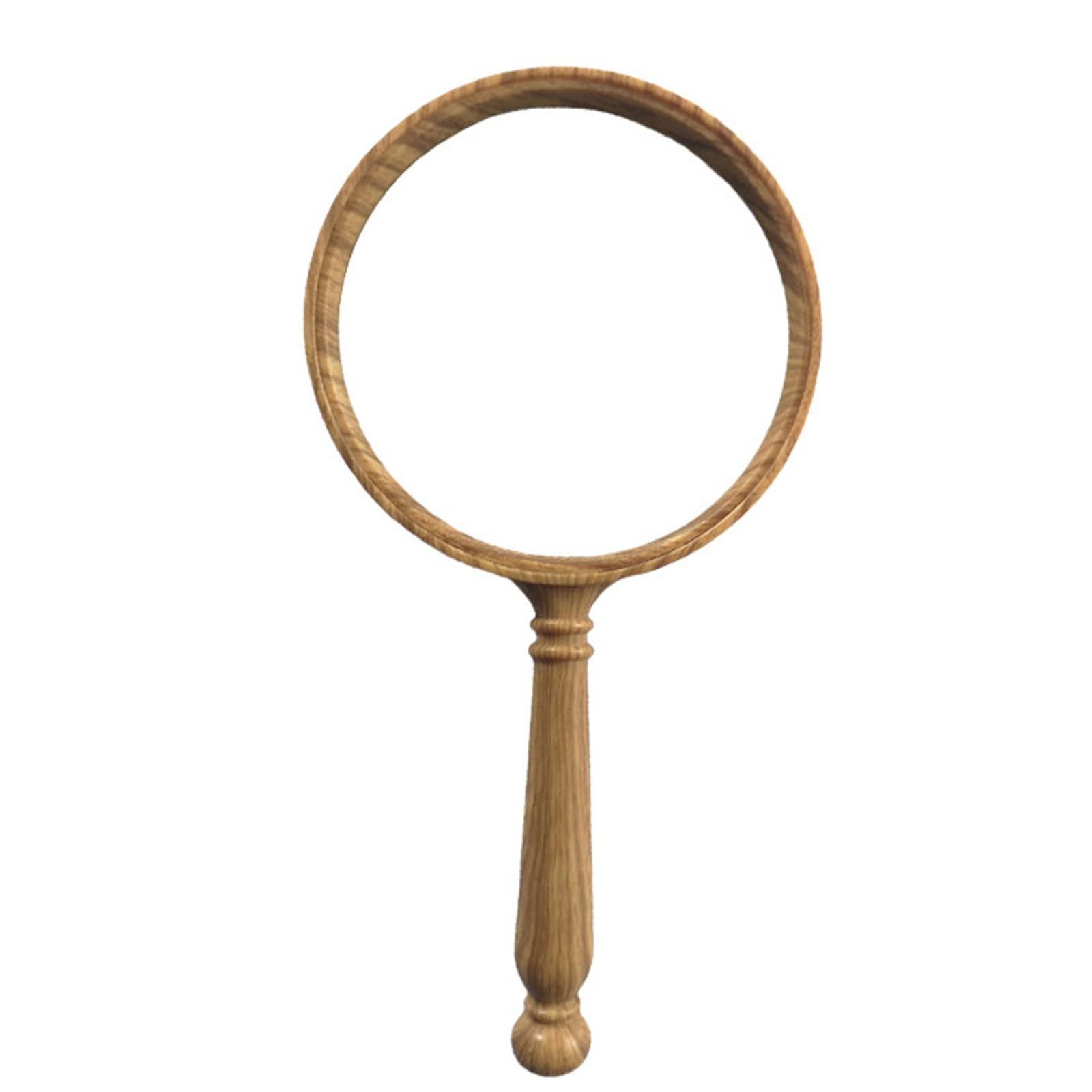 10X Magnifier Glass with Aspherical Glass Lens & Wood Grains Handle Not Distorting for Reading Elderly Wood Grains