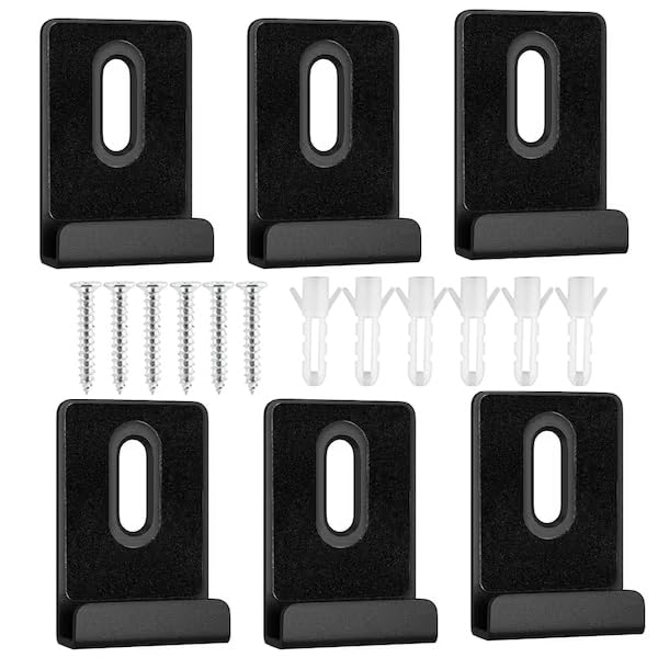 6 Metall-Spiegel-Clips Für Rahmenlose Spiegel – Satin-Nickel, Inkl. Schrauben & Dübel, Für Wandmontage