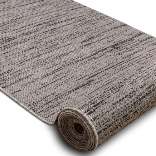 Alfombra sisal 80x180 negro Sion 5302 pasillera moderna 3