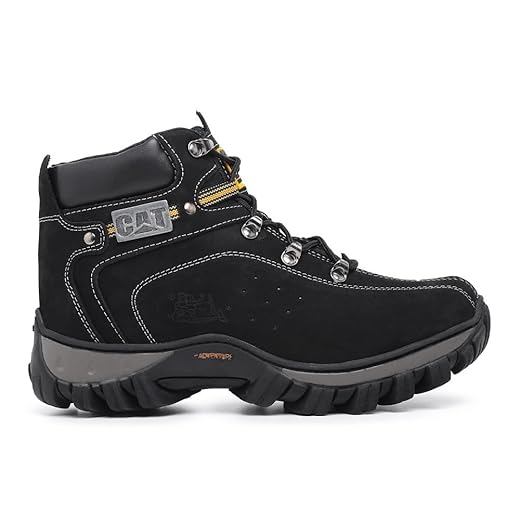 Bota Coturno Caterpillar Adventure Couro Legítimo + Palmilhas Gel. Unissex.