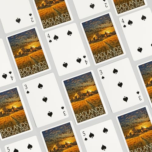 Lantern Press Badlands National Park, naipes póker 52 cartas miniatura 4