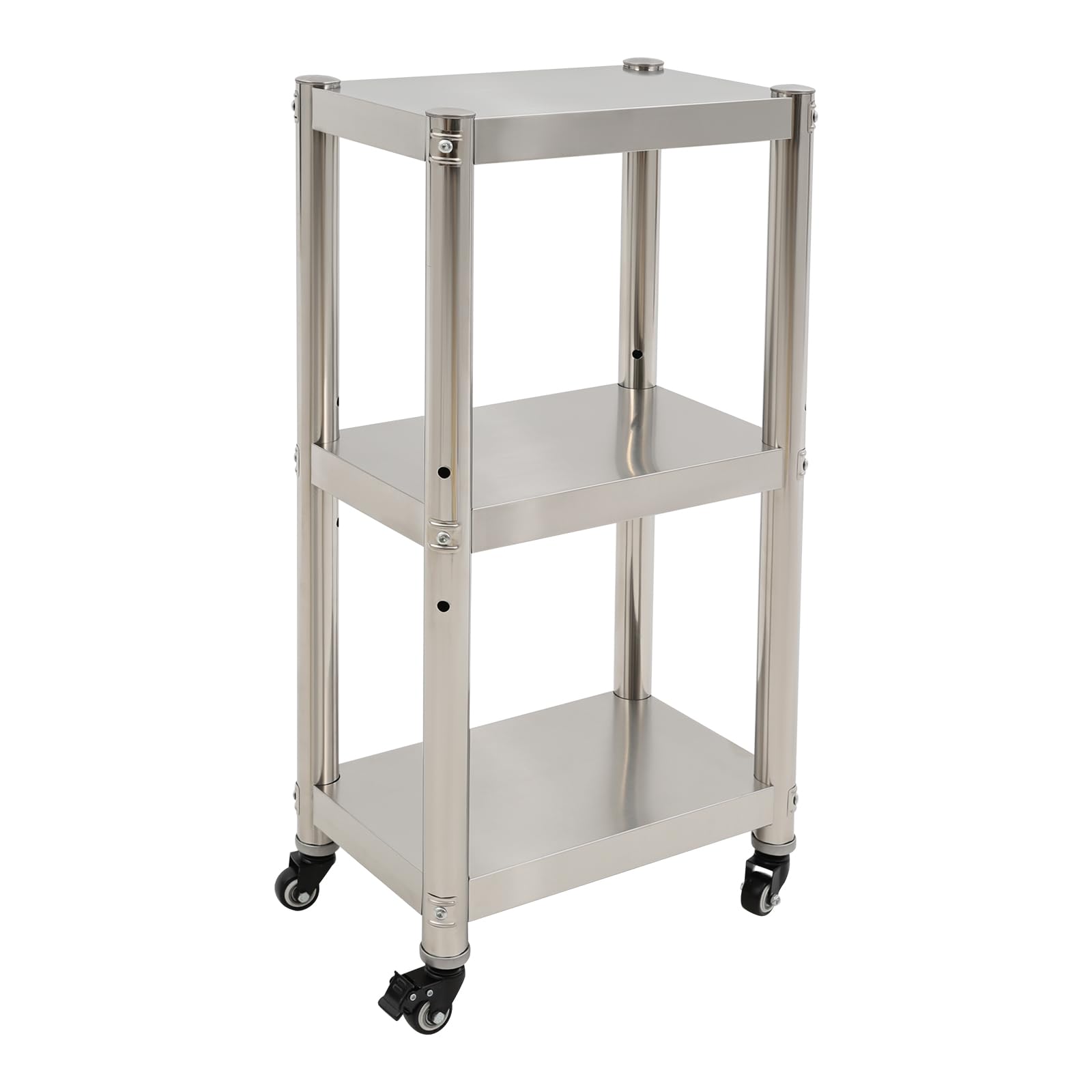 Chariot Organisateur 3 Niveaux Étroit, Cuisine INOX avec roulettes
