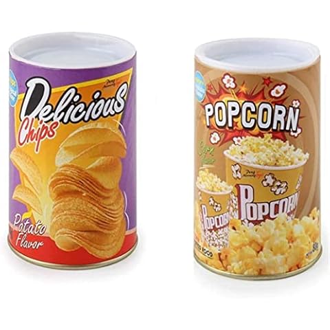 The Potato Chip Snake Can Jump Spring Snake Toy Gift April Fool Day Halloween Party Decoration Jokes in a Can Gag Gift Prank,Potato Chip Style,Popcorn 2 Pieces, Halloween Decoration, Halloween Cover