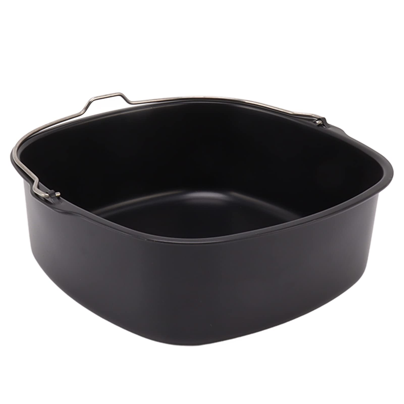 Ejoyous Teglia per Torte in Metallo con Rivestimento Antiaderente e Manico per Friggitrici, Forni e Pentole per Torte, Pane, Pizza, 1 Teglia per Panettieri Domestici e Pasti in Famiglia (8 pollici)